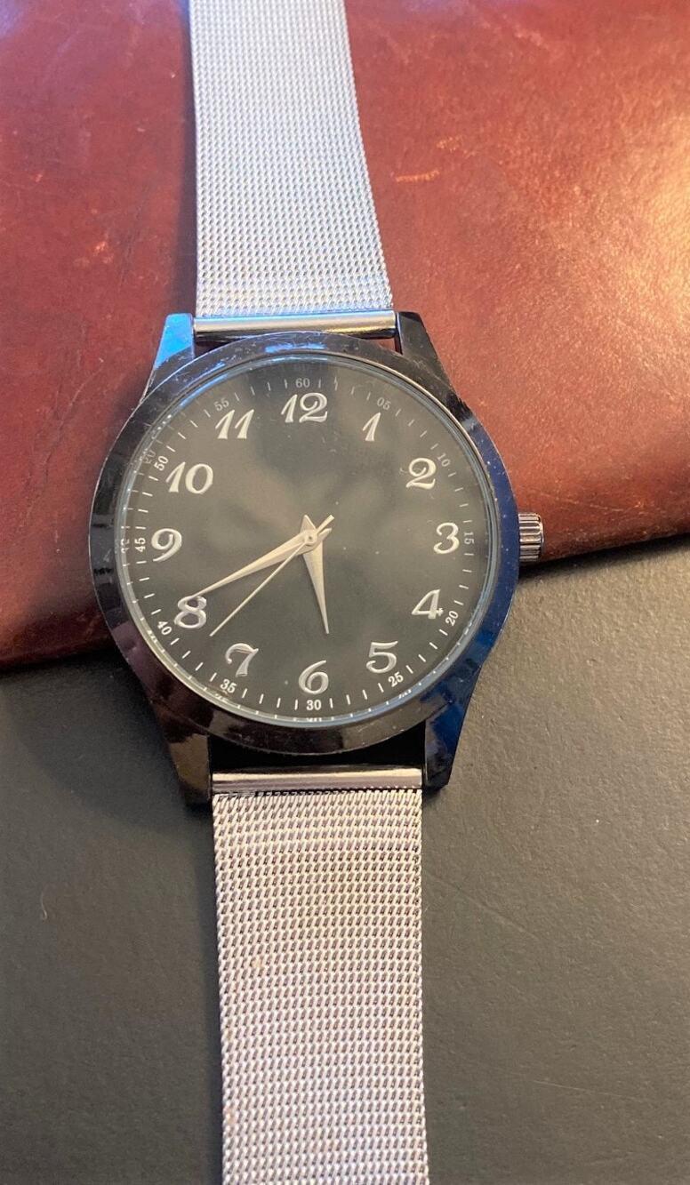 Women's 450mm Silver Tone Watch, Water Resistant, Mesh Band